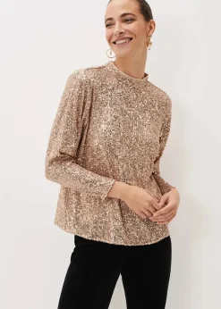 Dhara Sequin Blouse-Plain