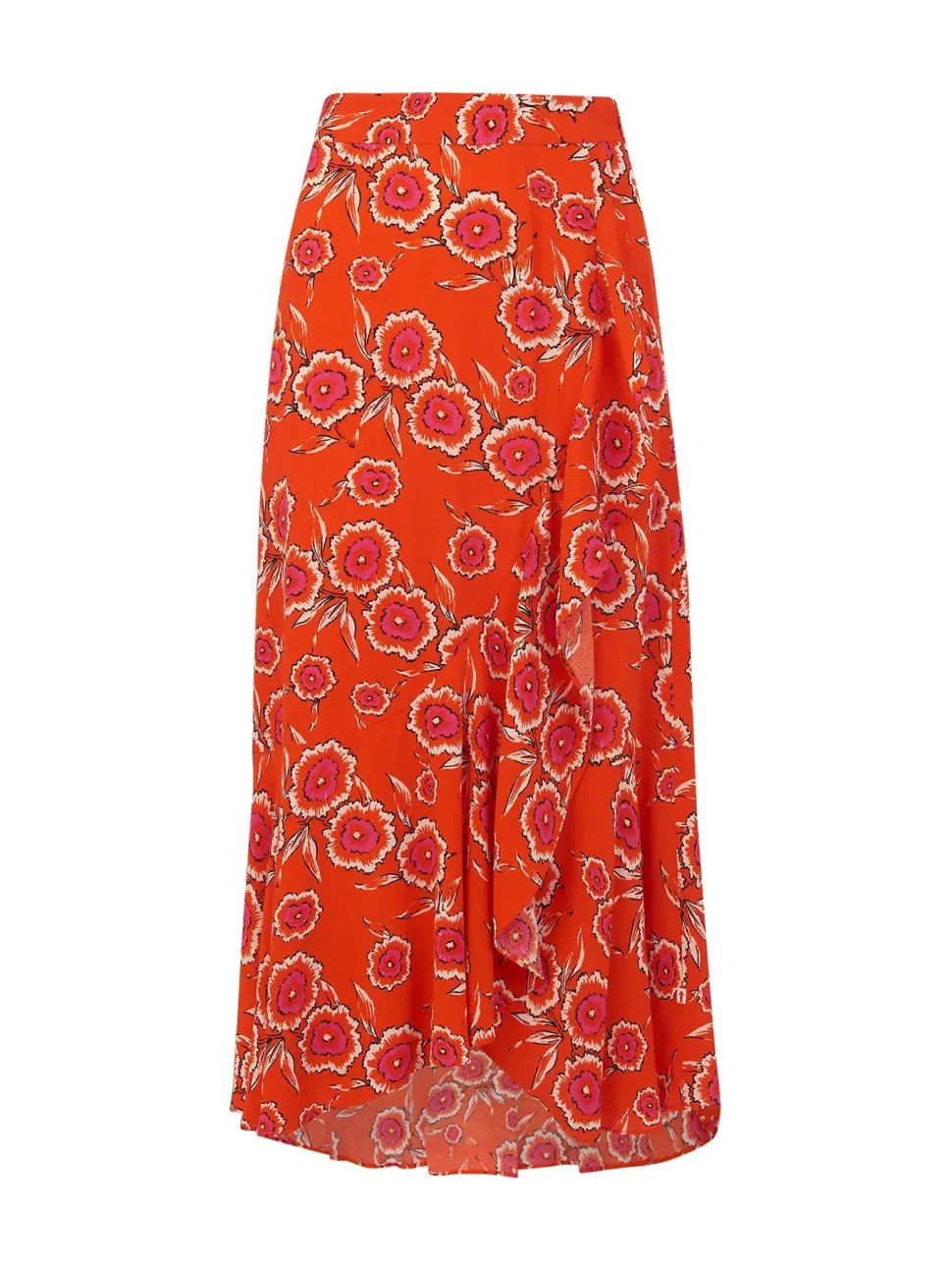 Diagonal Floral Skirt-Floral