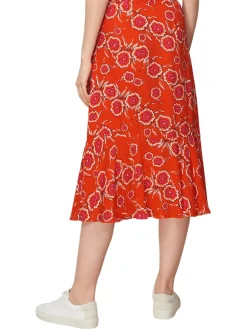 Diagonal Floral Skirt-Floral