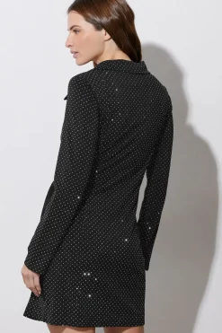 Diamante Belted Wrap Dress