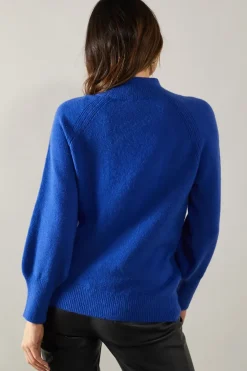 Diamante Detail High Neck Jumper