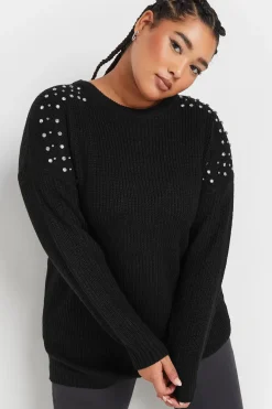 Diamante Embellished Knitted Jumper
