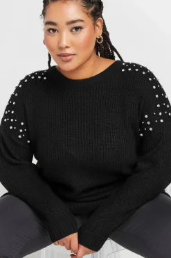Diamante Embellished Knitted Jumper