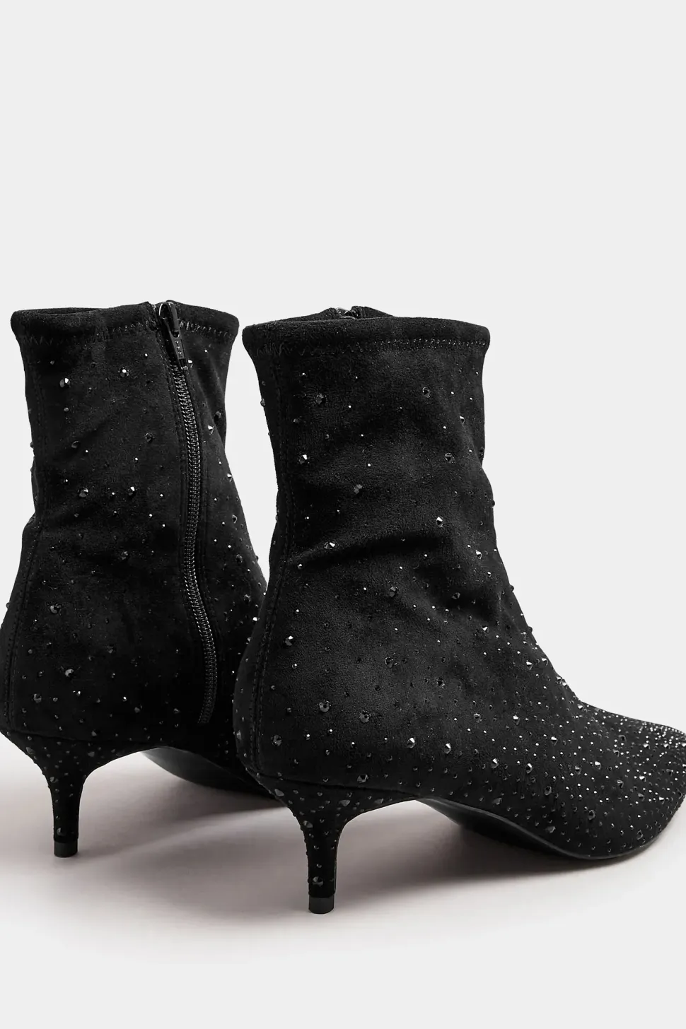 Diamante Heeled Boots In Standard Fit