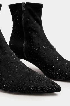 Diamante Heeled Boots In Standard Fit