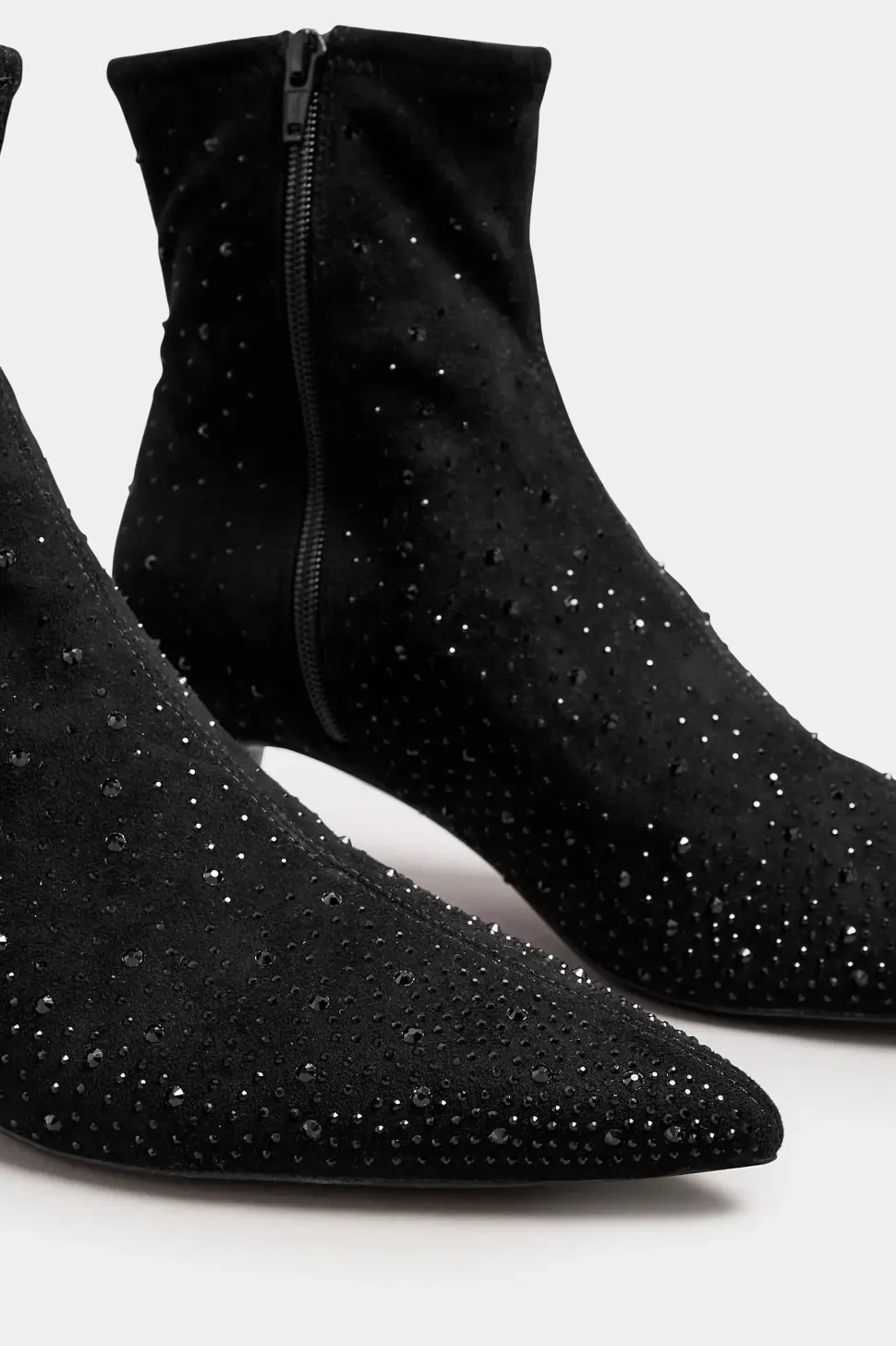 Diamante Heeled Boots In Standard Fit