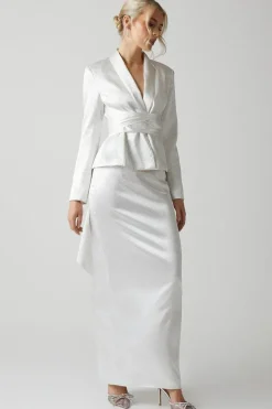 Diamante Satin Column Bridal Skirt