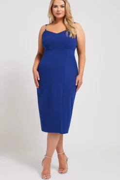Diamante Strap Midi Dress