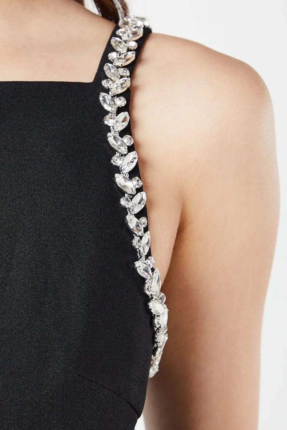 Diamante Trim Stretch Cami Jumpsuit