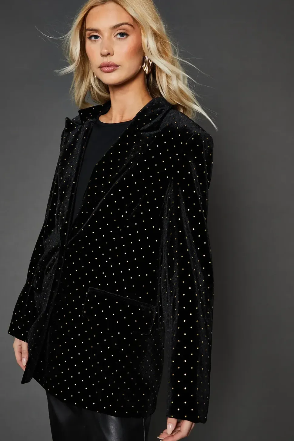 Diamante Velvet Blazer