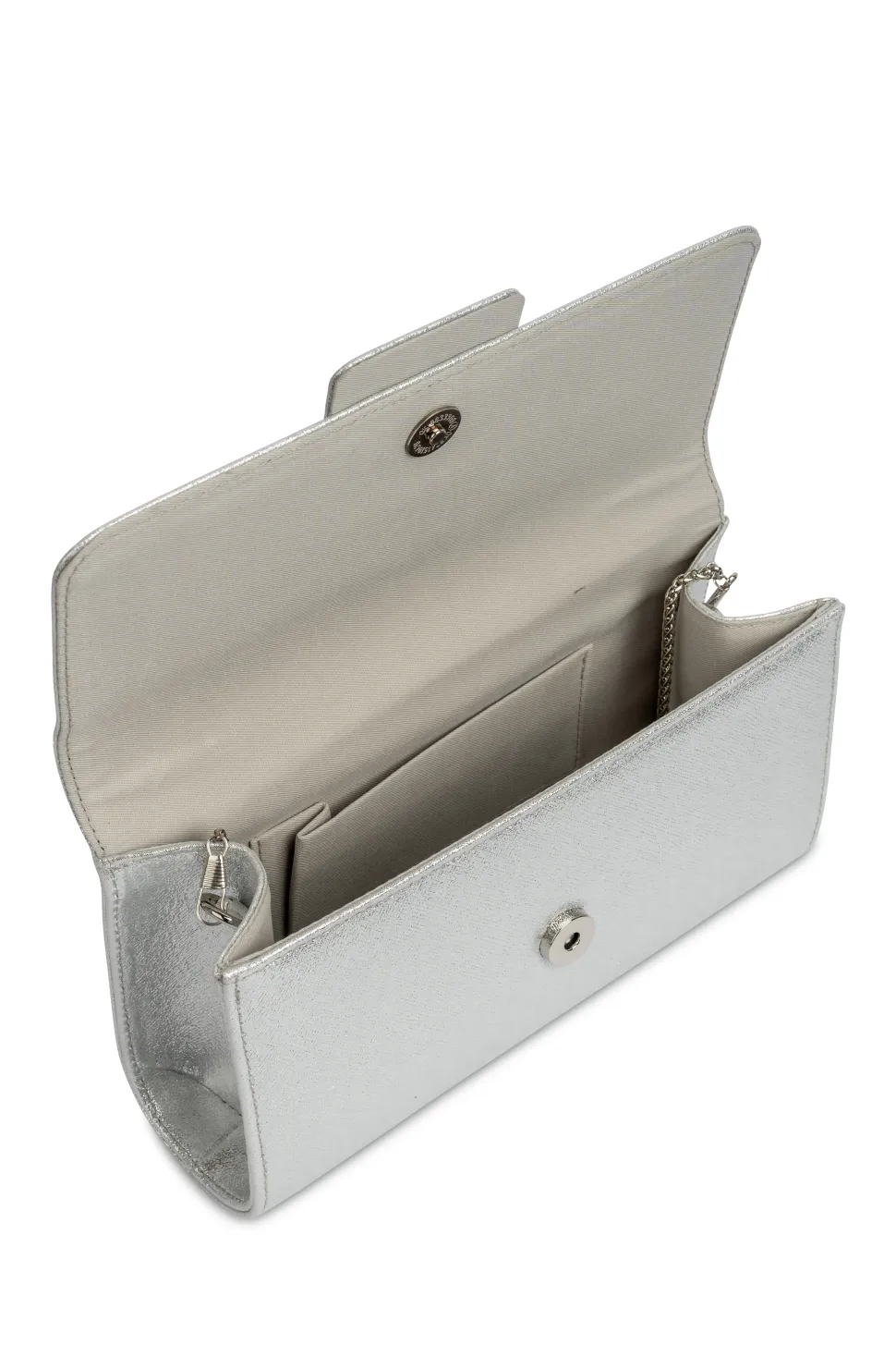 Diamante 'Donatella' Fold Over Soft Clutch Bag