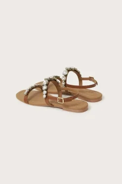 Diamanté Flat Sandals