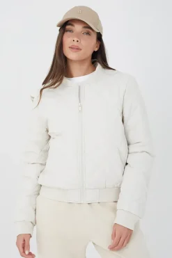 Diamond Quilted Bomber Jacket