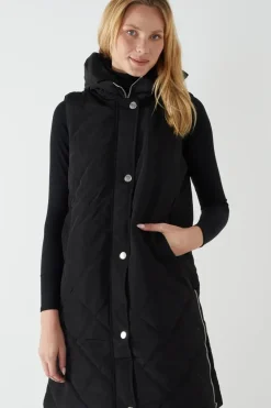 Diamond Quilted Longline Vest