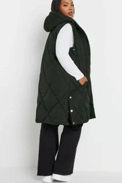 Diamond Quilted Midi Gilet