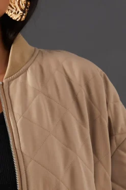 Diamond Quilted Padded Longline Coat