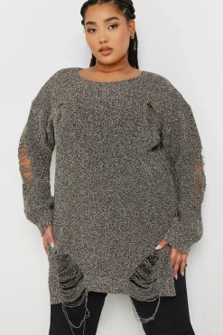 Distressed Knitted Jumper