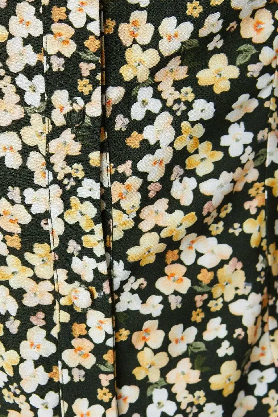 Ditsy Button Long Sleeve Blouse