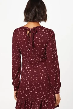 Ditsy Floral Frill Hem Mini Dress