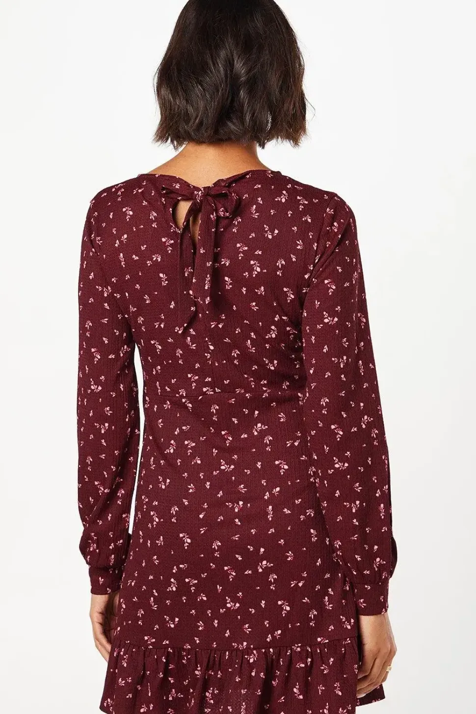 Ditsy Floral Frill Hem Mini Dress