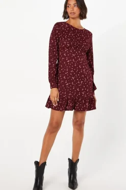 Ditsy Floral Frill Hem Mini Dress