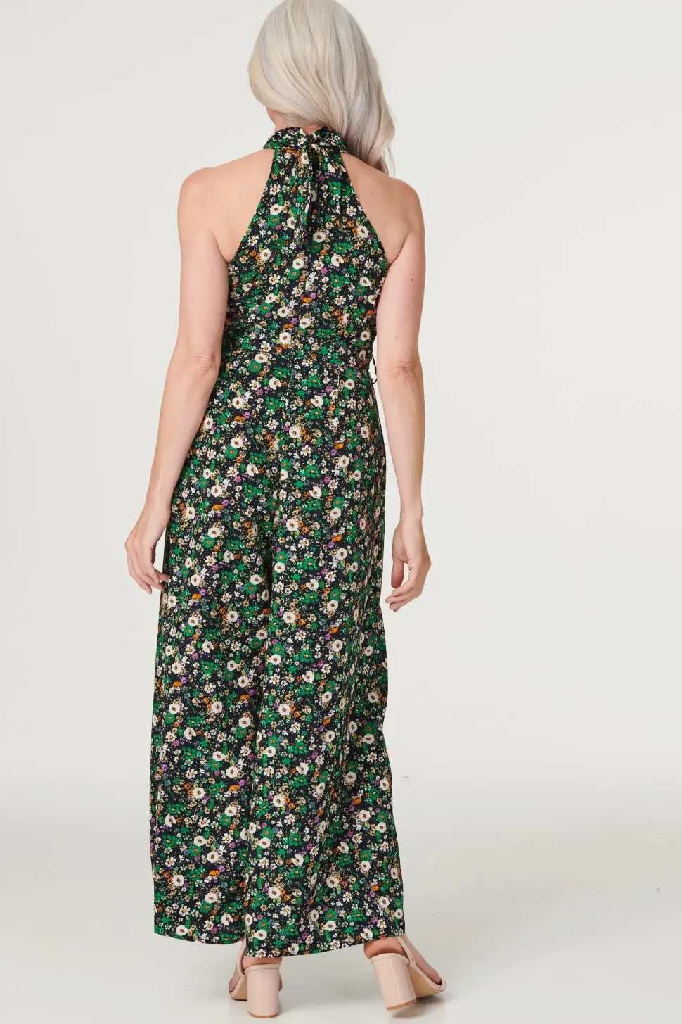 Ditsy Floral High Neck Jumpsuit