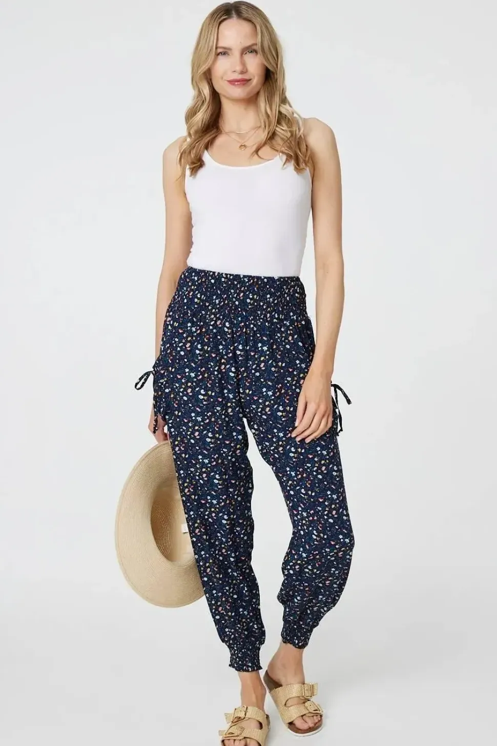 Ditsy Floral High Waist Harem Pants