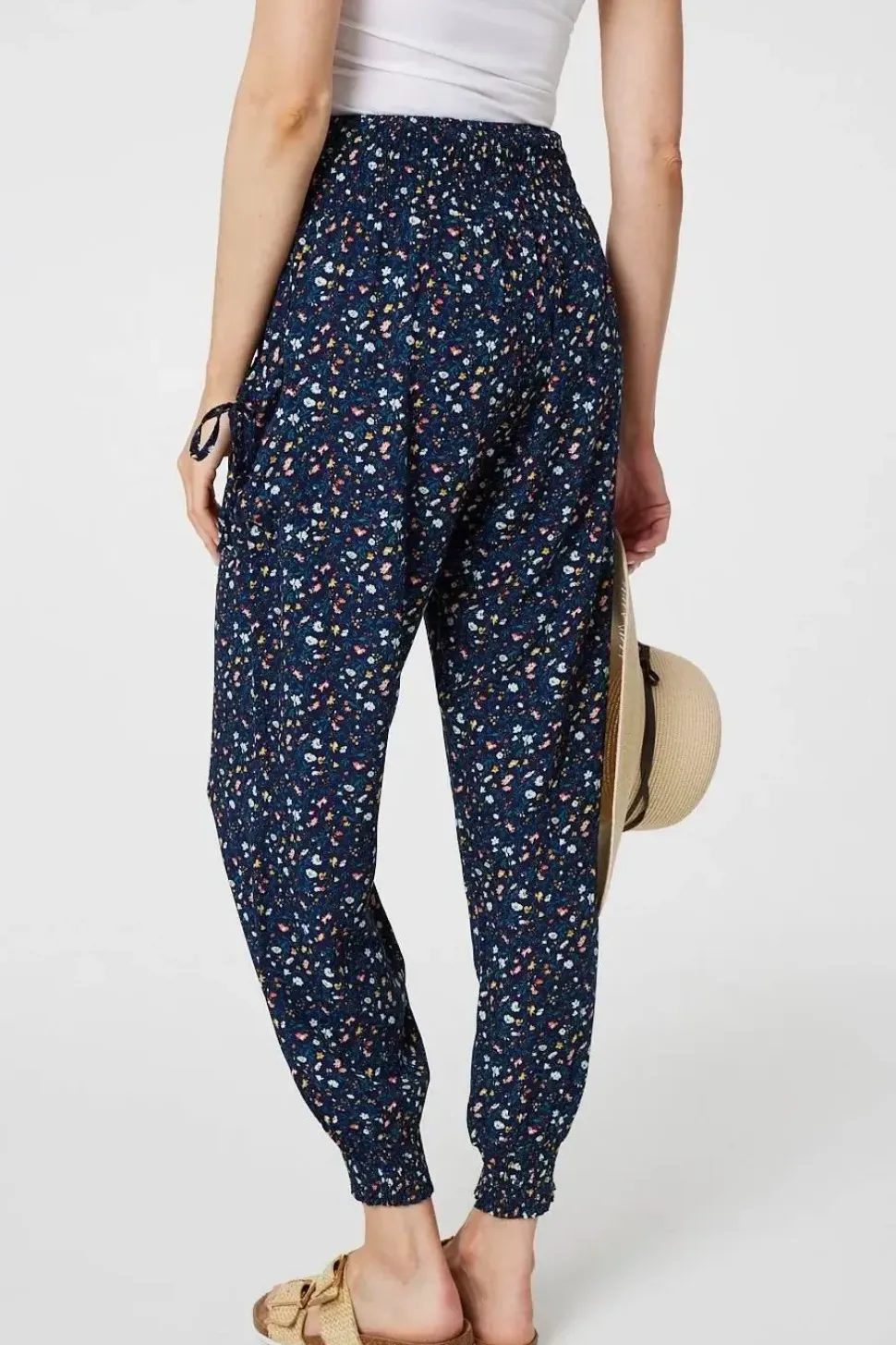 Ditsy Floral High Waist Harem Pants