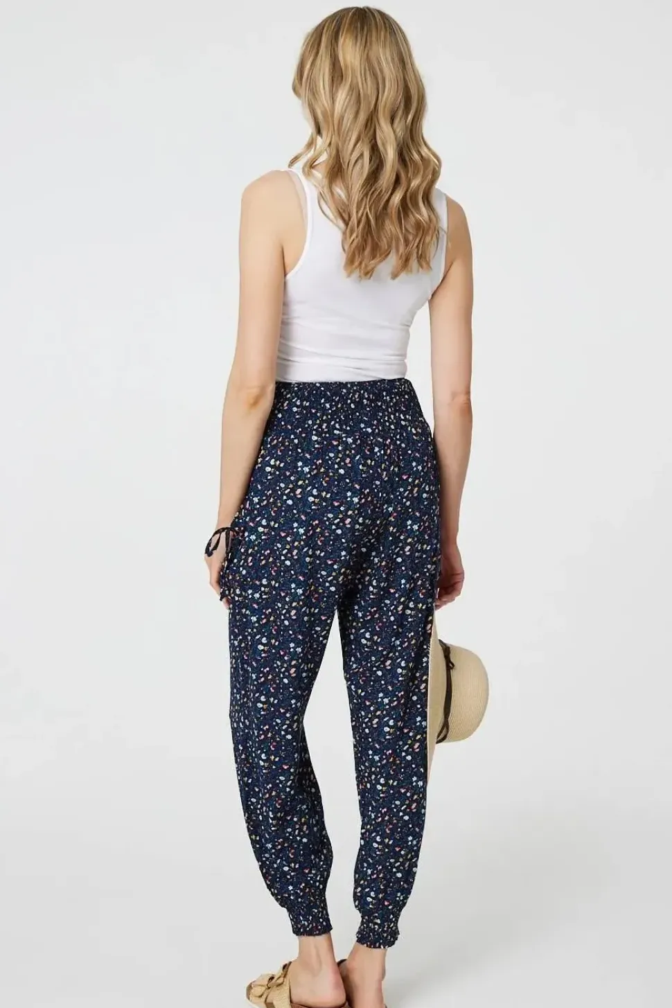 Ditsy Floral High Waist Harem Pants