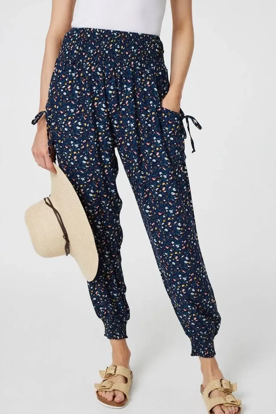 Ditsy Floral High Waist Harem Pants