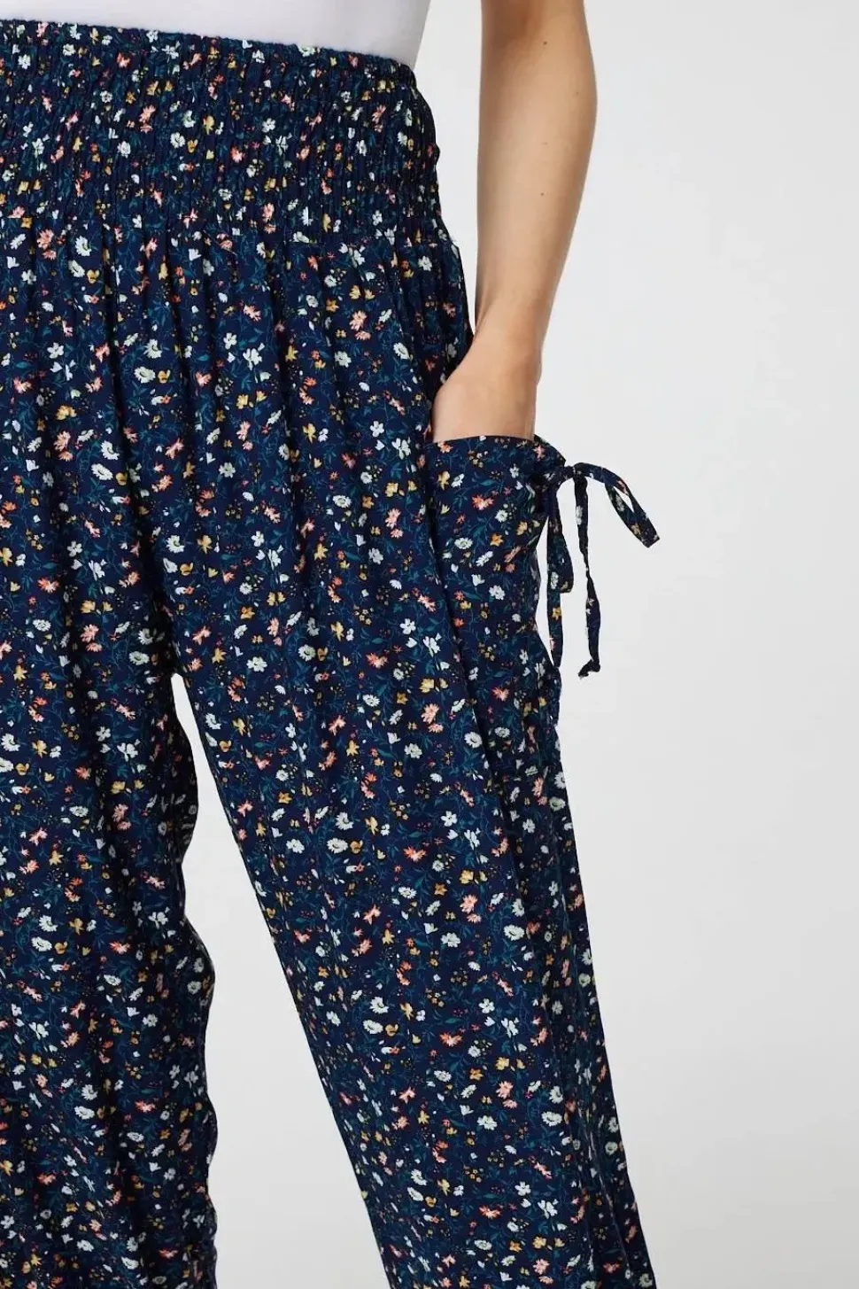 Ditsy Floral High Waist Harem Pants