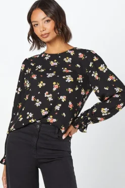 Ditsy Floral Long Sleeve Blouse