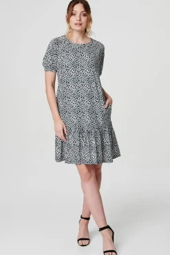 Ditsy Floral Short Tiered Dress