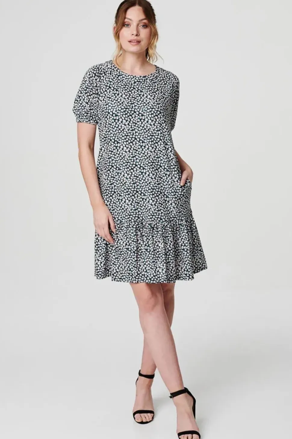 Ditsy Floral Short Tiered Dress
