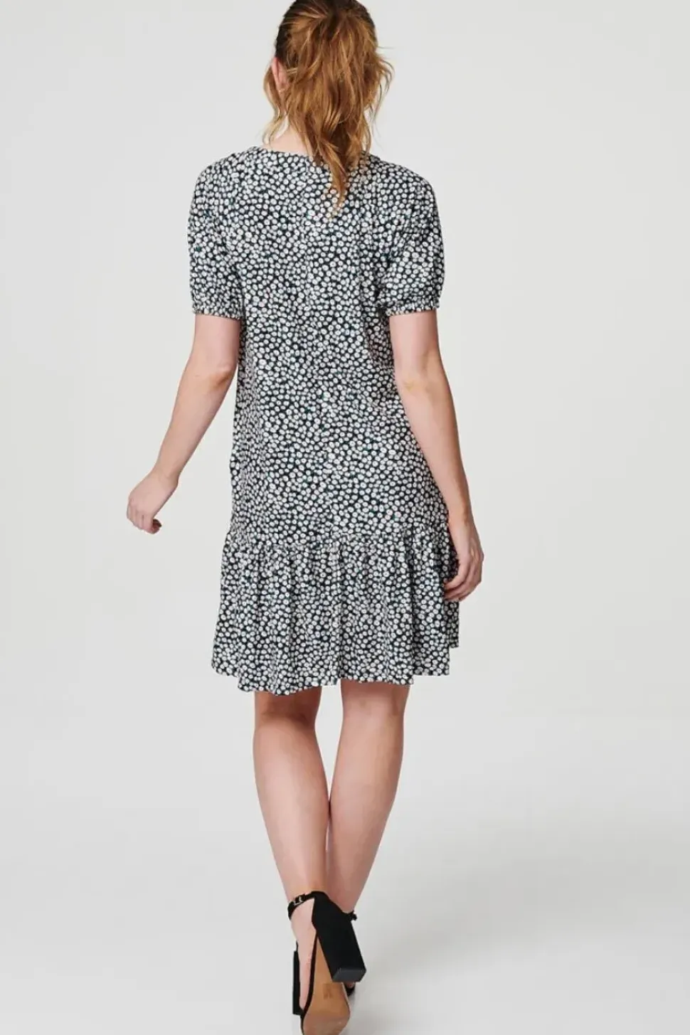 Ditsy Floral Short Tiered Dress