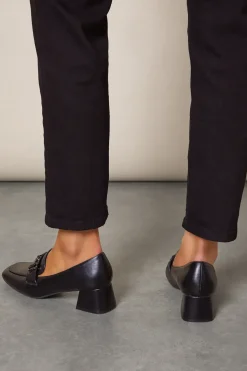 Dixie Snaffle Detail Low Block Heel Loafers