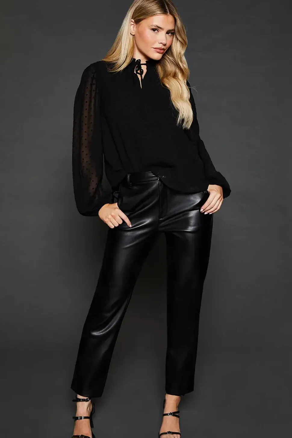 Dobby Chiffon Overhead Blouse