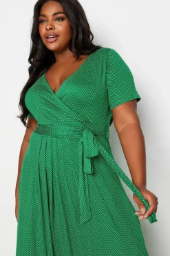 Dot Print Maxi Dress