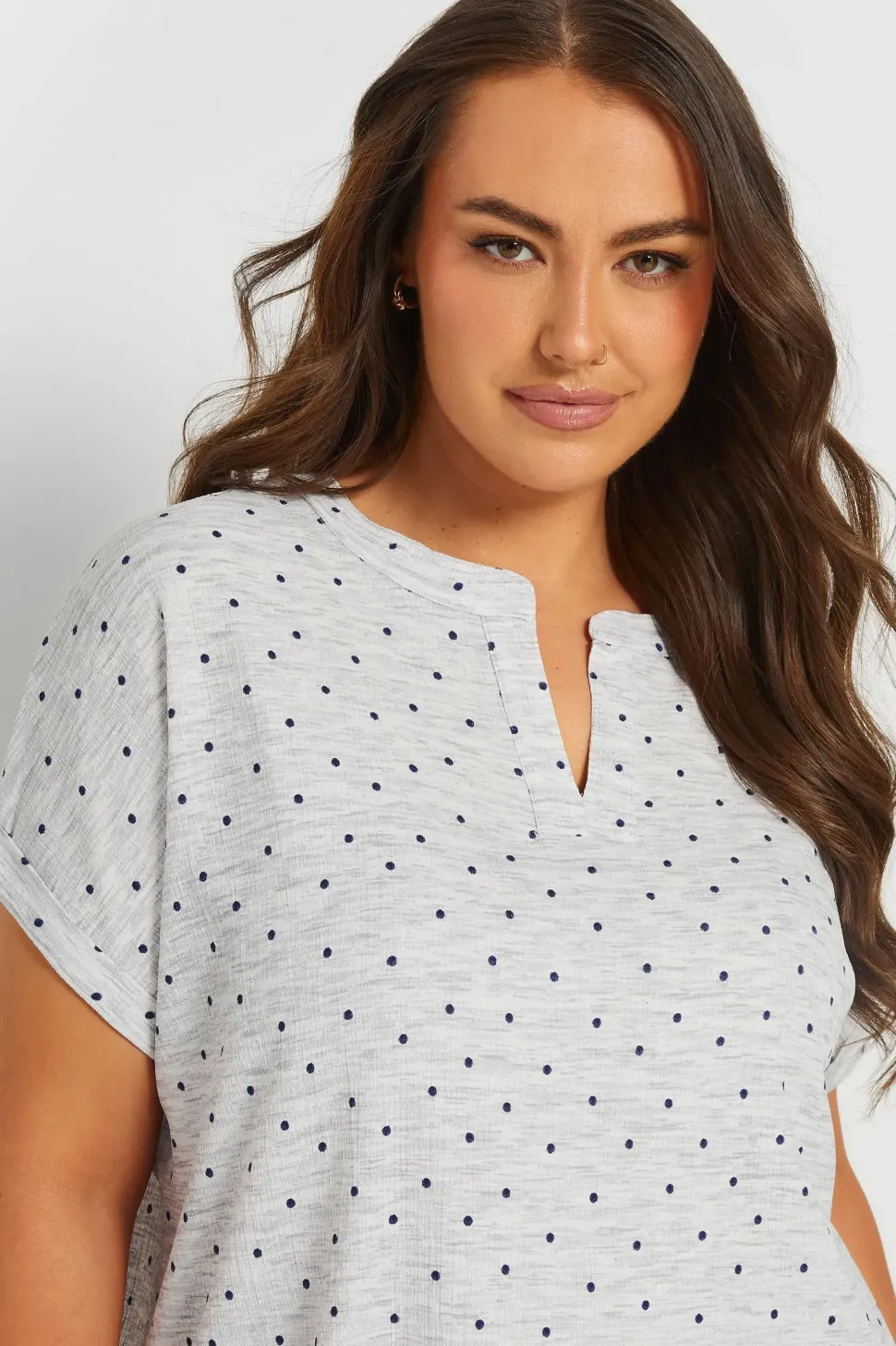 Dot Print Textured Top