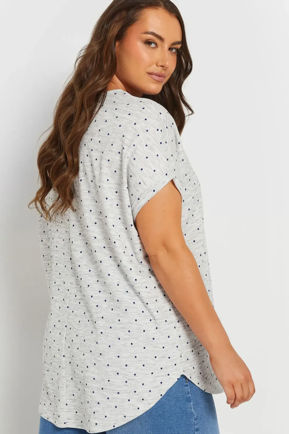 Dot Print Textured Top