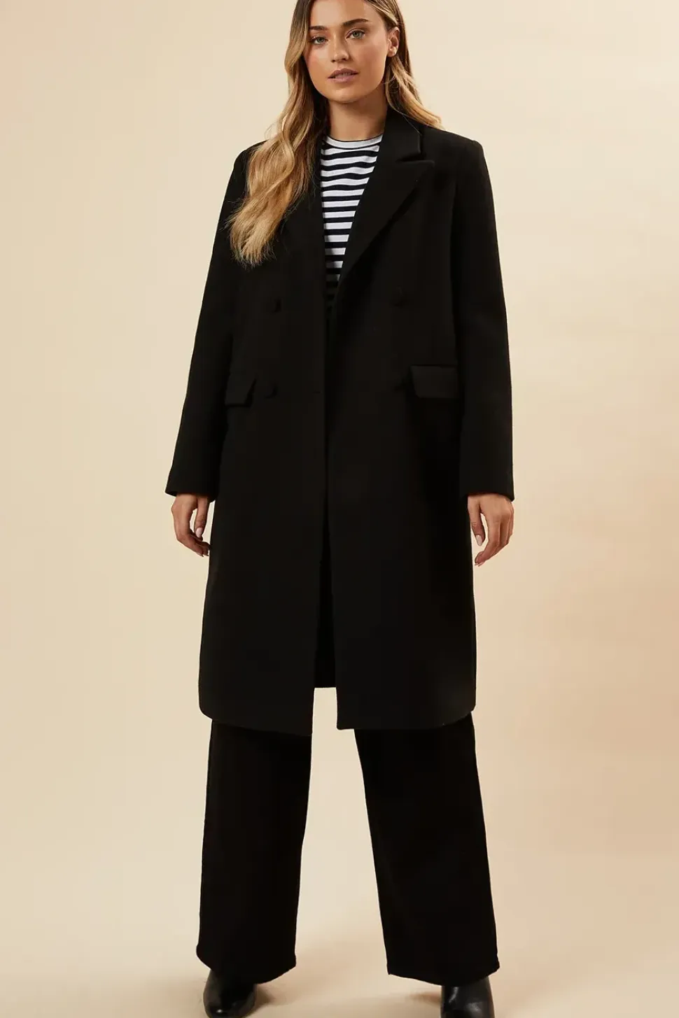 Double Breasted Midi Coat