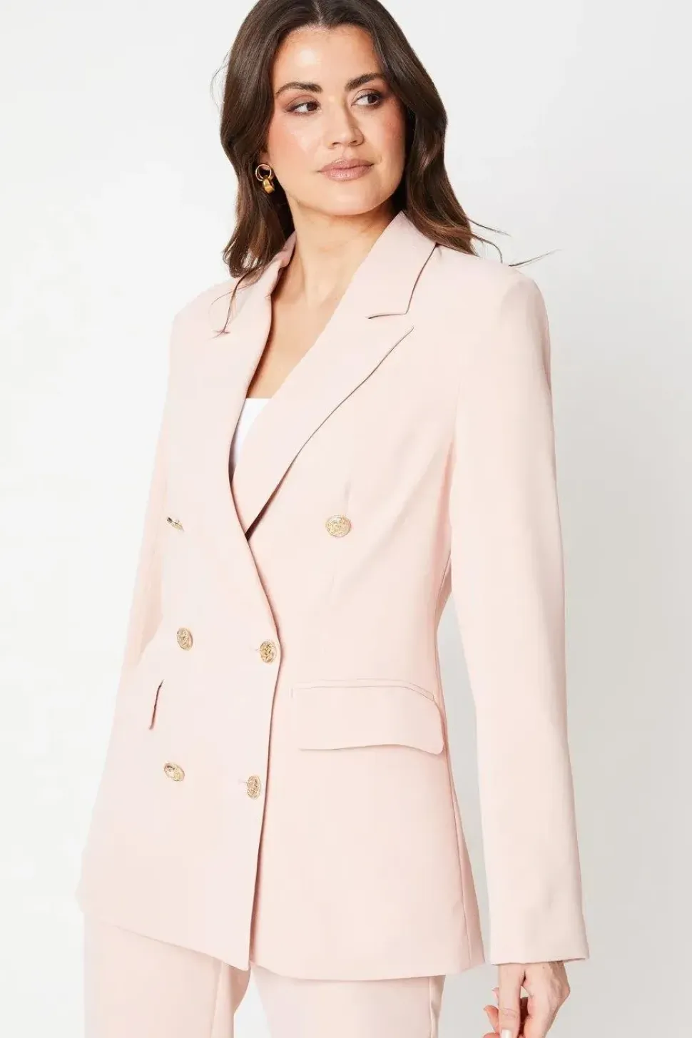 Double Breasted Military Blazer