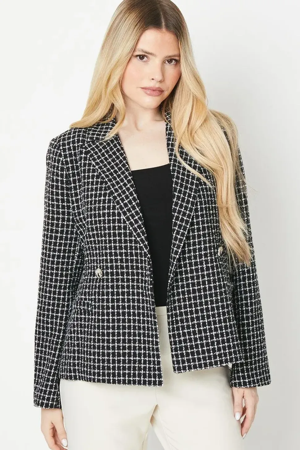 Double Breasted Short Blazer