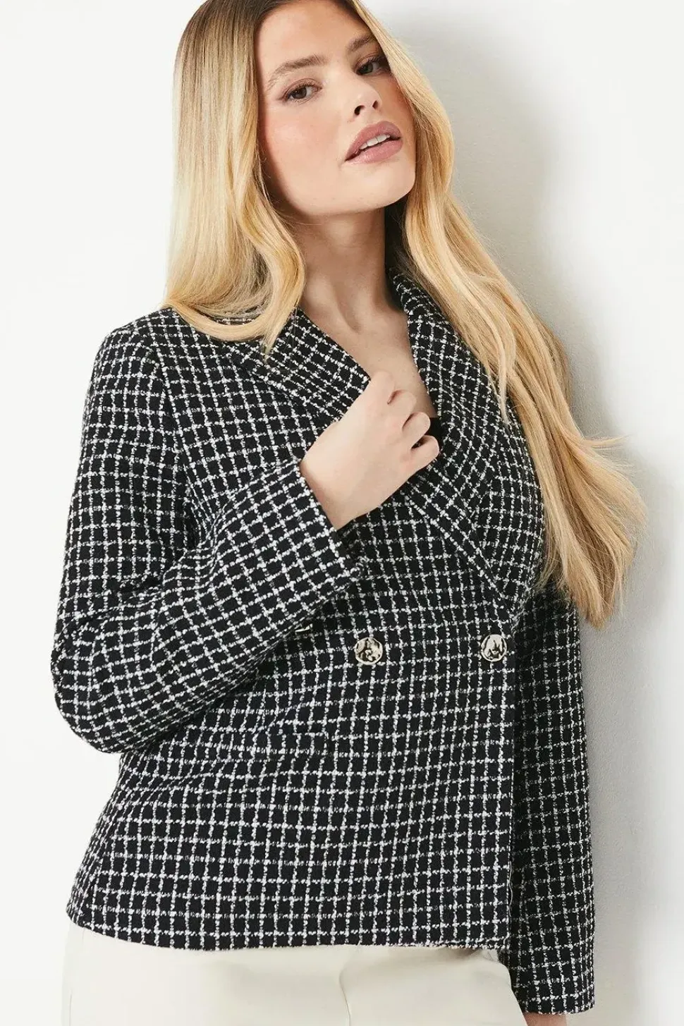 Double Breasted Short Blazer