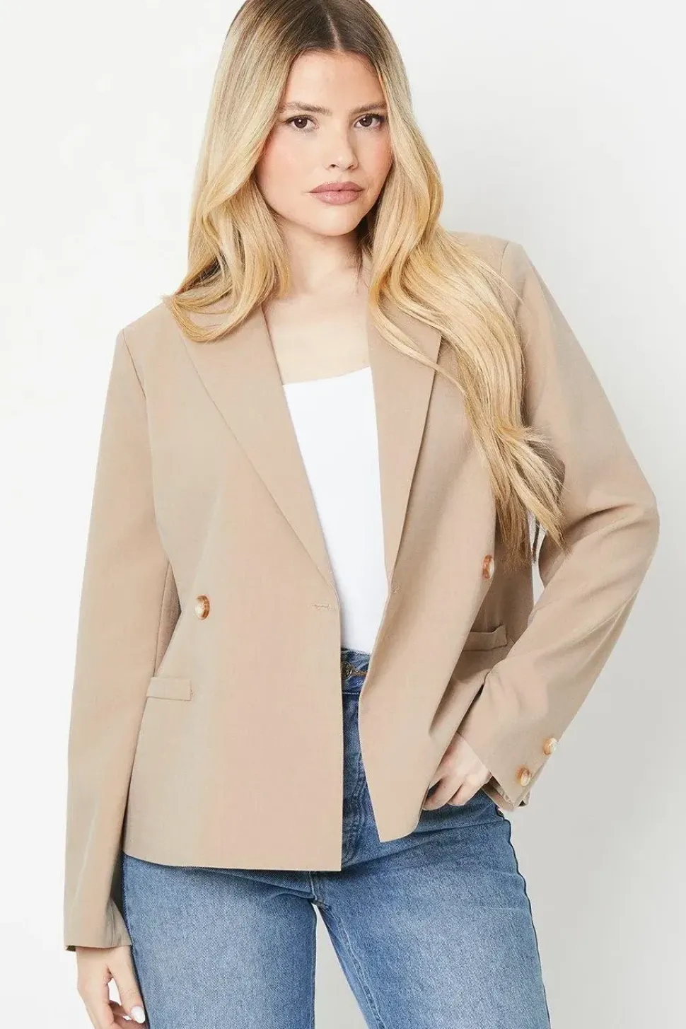 Double Breasted Short Blazer