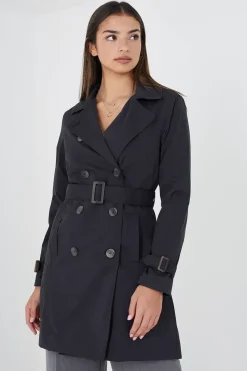 Double Breasted Short Trench Coat