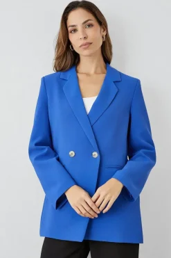 Double Button Relaxed Blazer