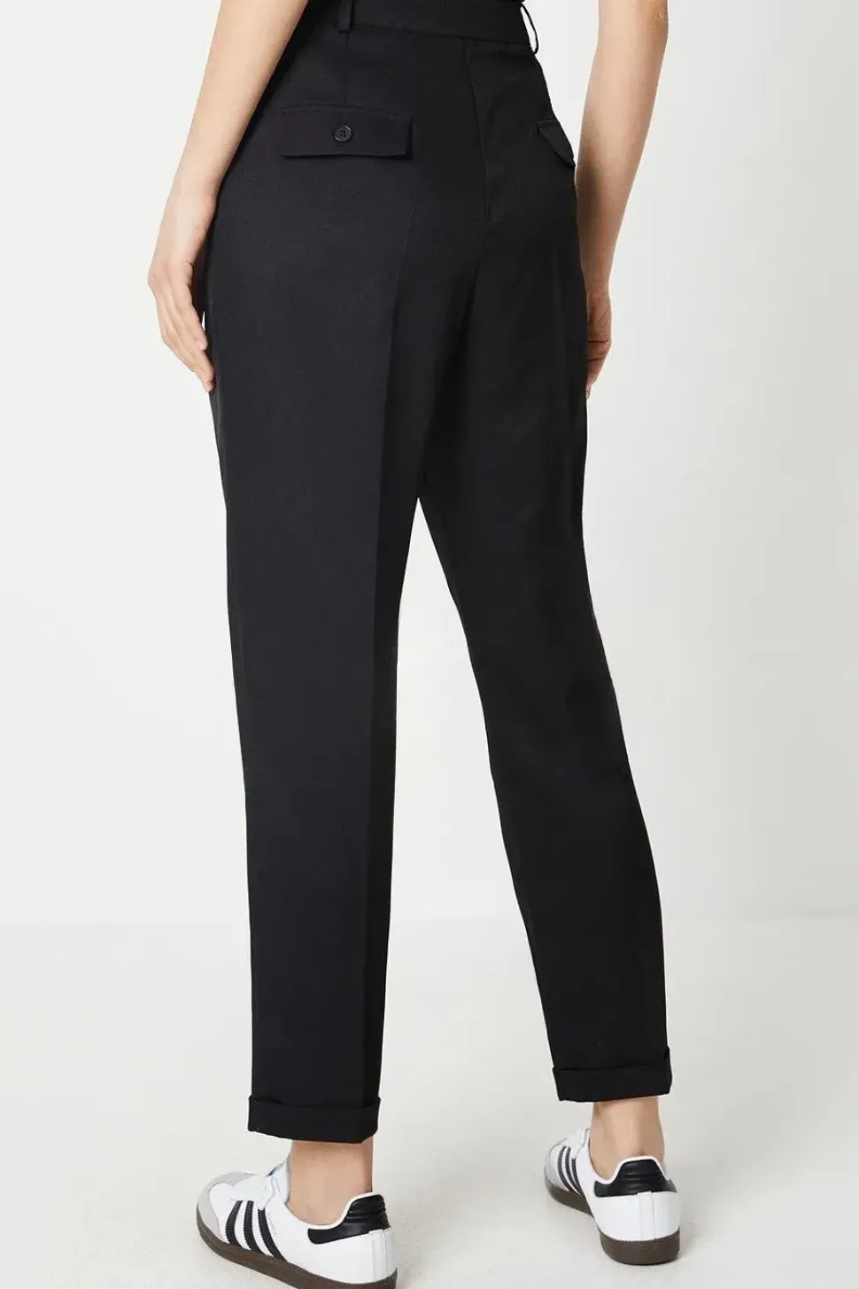 Double Button Turn Up Trousers