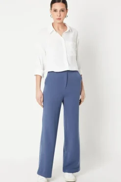 Double Button Waistband Trousers