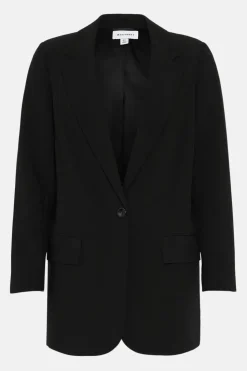 Double Crepe Longline Single Breasted Blazer
